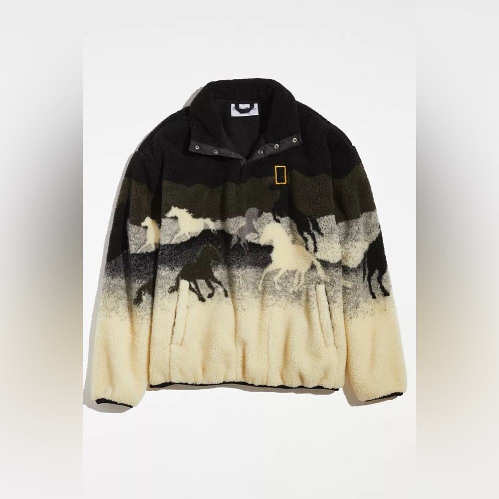 Parks Project x National Geographic Wild Horses Sherpa Sweatshirt / Quarterzip - Picture 3 of 7